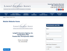 Tablet Screenshot of langelsinsurance.com